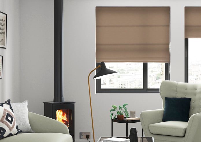 Windsor, Latte - Twist&Fit Roman Blind - Image 3